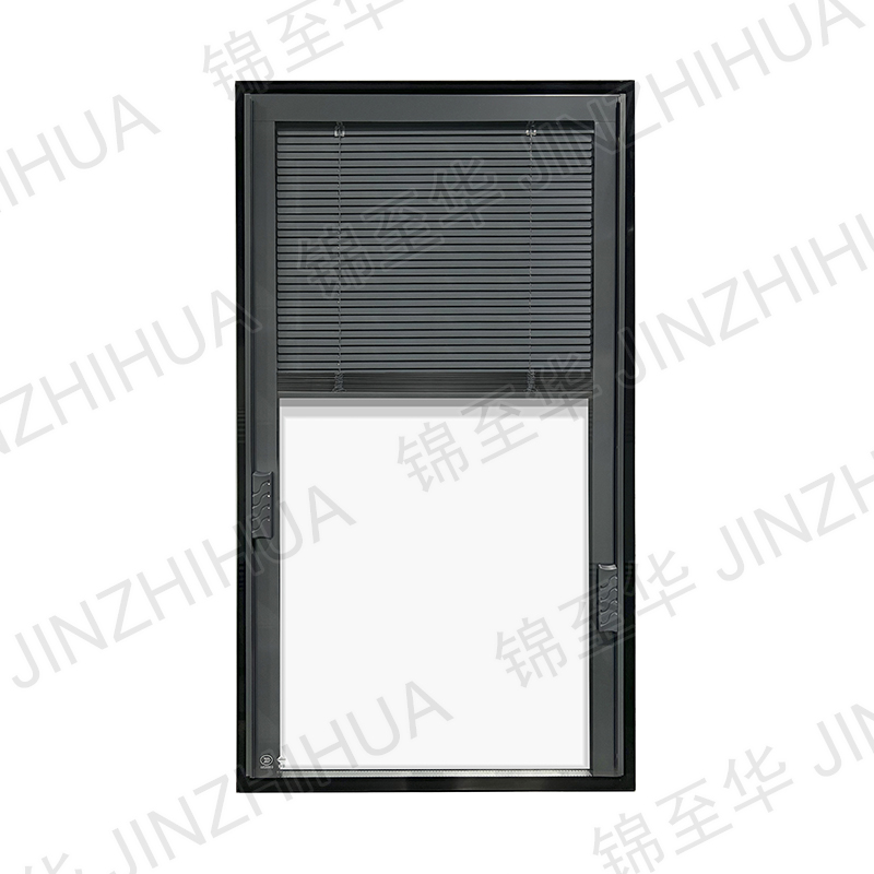 Gray double controller magnetic blinds